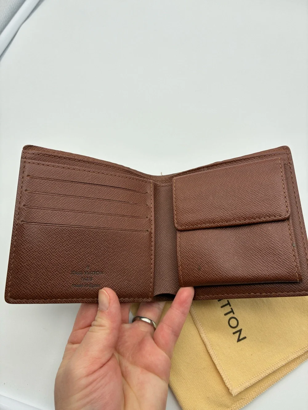 Louis Vuitton Men's Monogram Canvas Bifold Wallet - Brown